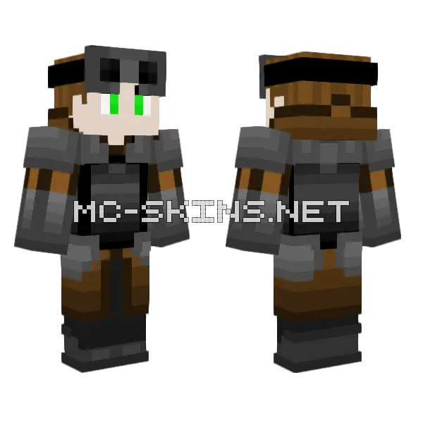 Armor Villager Male Minecraft skin, front and back