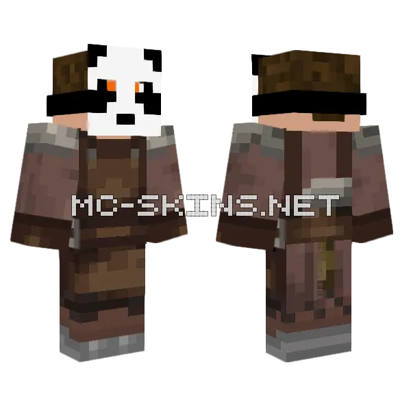 Armorer Panda Minecraft skin, front and back