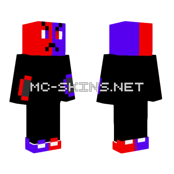Arrested 2rehcwiws Minecraft skin, front and back