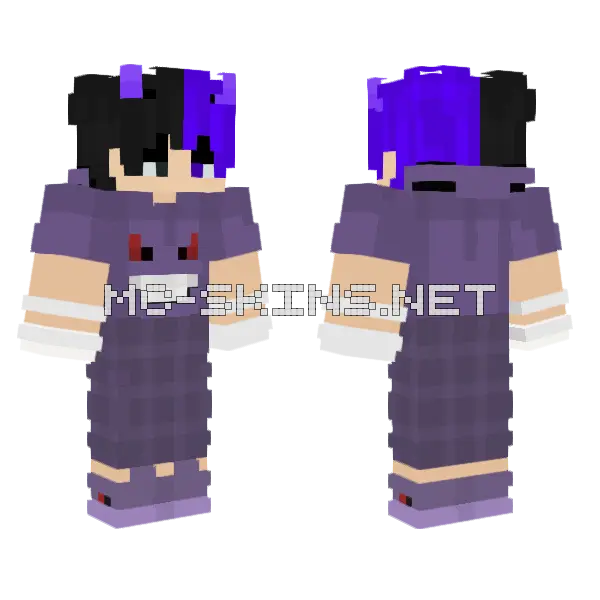 Arte4 Purple Hoodie Minecraft skin, front and back