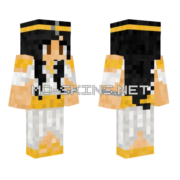 Artemis Minecraft skin, front and back