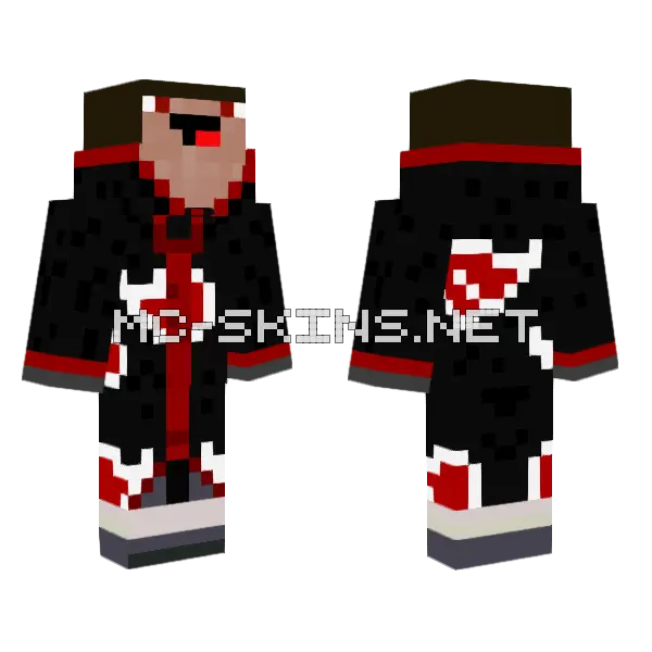 Arthur Akatsuki Minecraft skin, front and back
