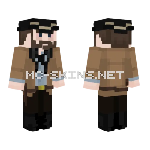 Arthur Morgan Tuberculosis Minecraft skin, front and back