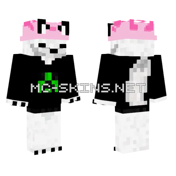 Artic Fox Skin Minecraft skin, front and back