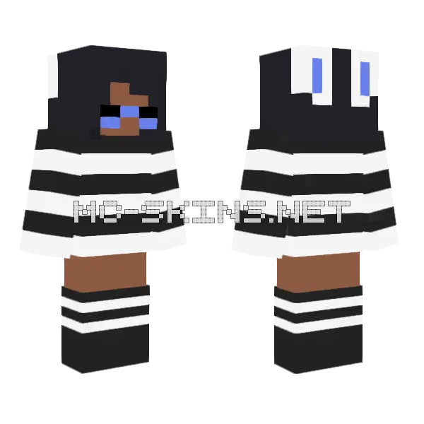Arty Dog Minecraft skin, front and back