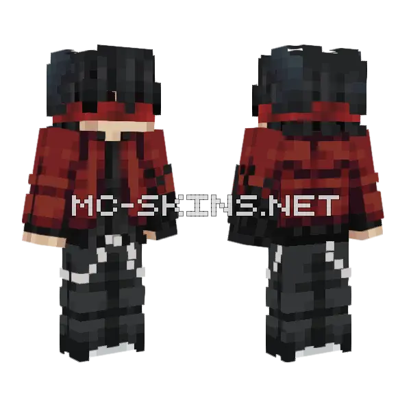 Arzeen Red Coat Minecraft skin, front and back