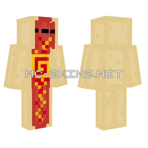 Asas Minecraft skin, front and back