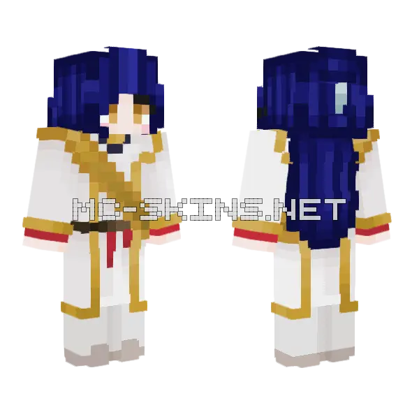 Ascendance of a Bookworm Minecraft skin, front and back