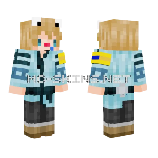 Asdasd Blue Outfit Minecraft skin, front and back