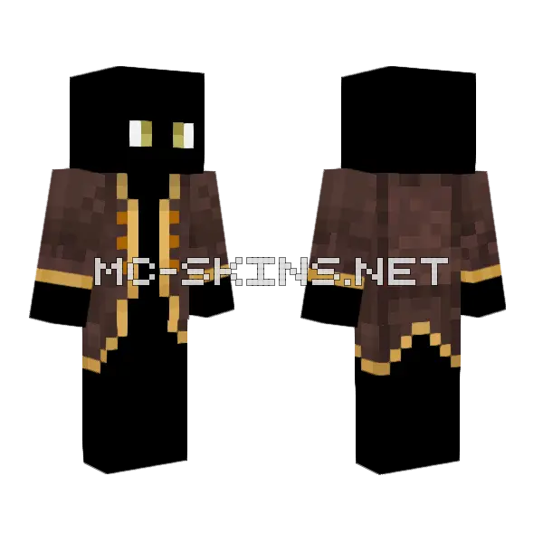 Asdfyu Brown Jacket Minecraft skin, front and back