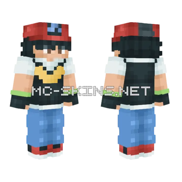 Ash DP Minecraft skin, front and back