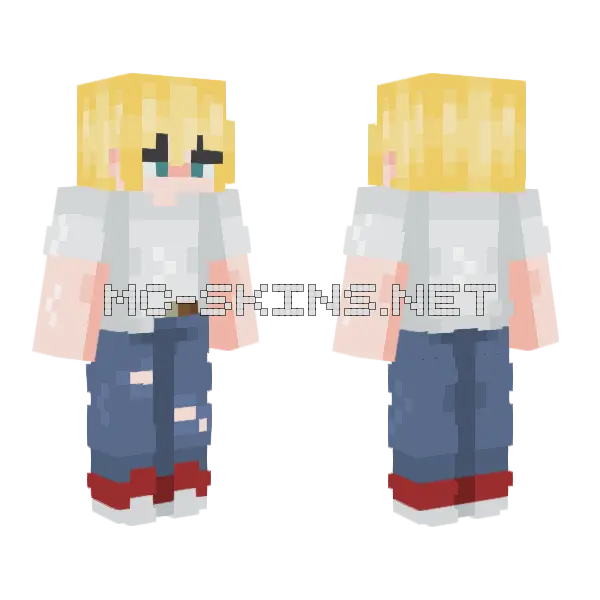 Ash Lynx Minecraft skin, front and back