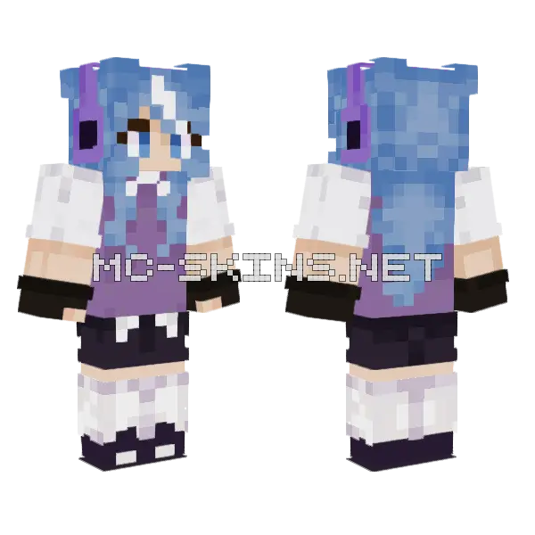Ash The Girl Minecraft skin, front and back