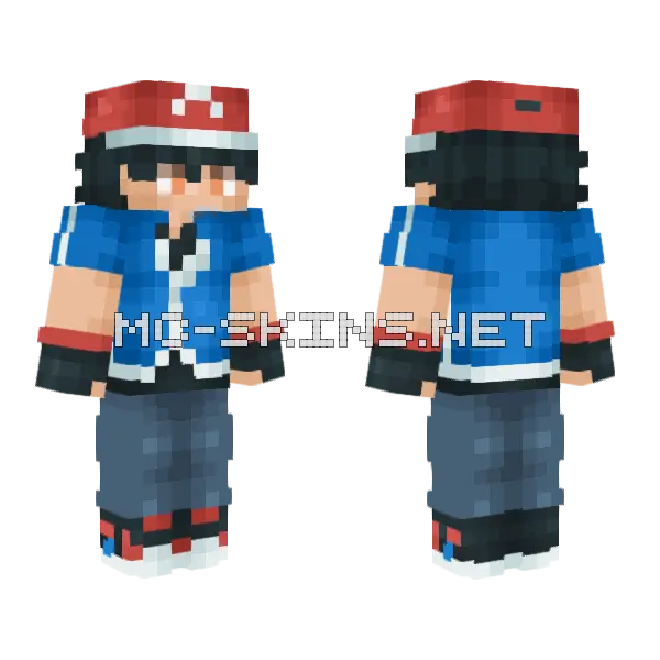 Ash XY Minecraft skin, front and back