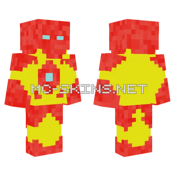 Asher S Iron Man Minecraft skin, front and back