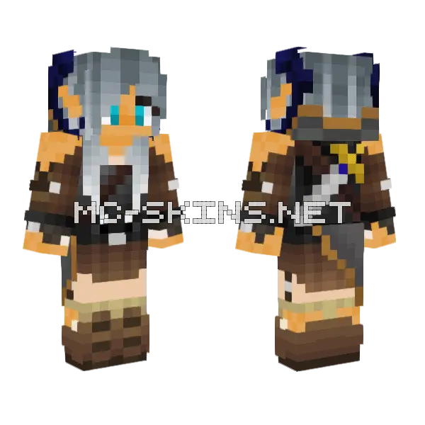Ashira Minecraft skin, front and back