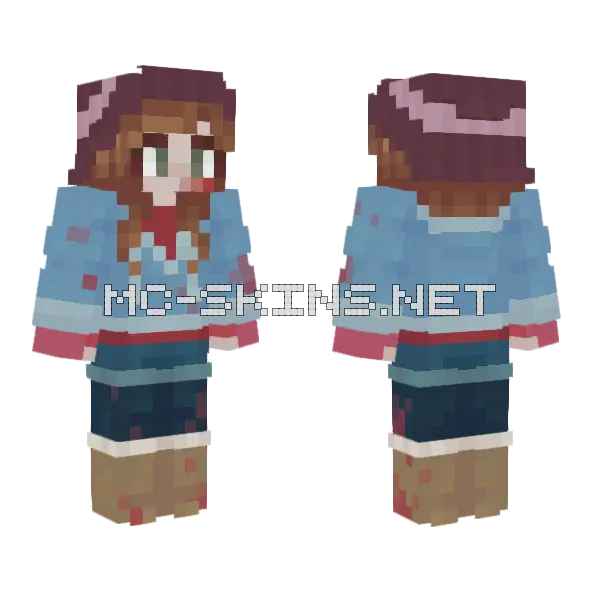 Ashley Brown Until Dawn Minecraft skin, front and back