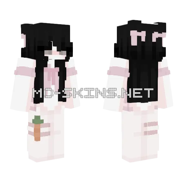 Asian Girl Minecraft skin, front and back