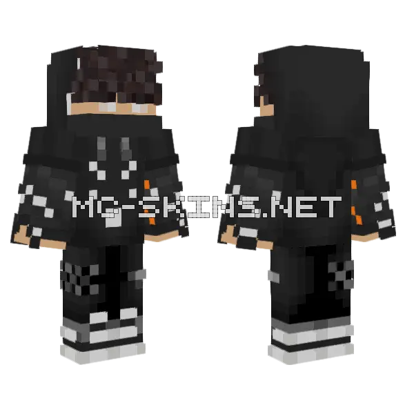 Assassin White Minecraft skin, front and back
