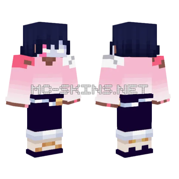 Asta Com Mascara Minecraft skin, front and back