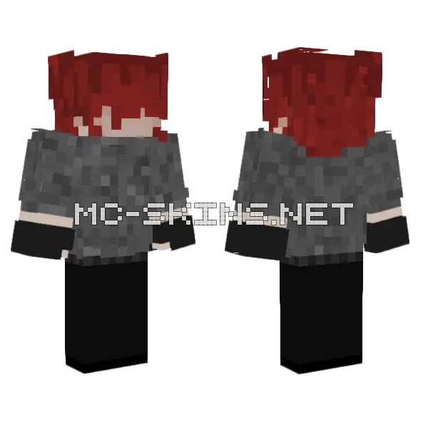 Aster OC Minecraft skin, front and back
