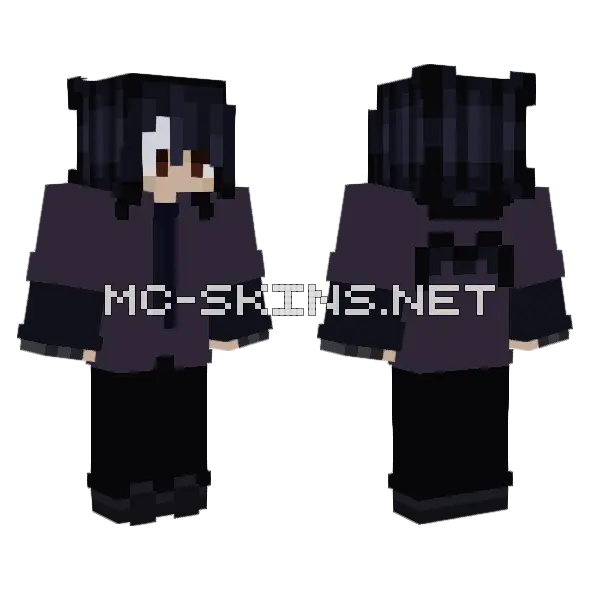 Asterjijreoi Black Outfit Minecraft skin, front and back