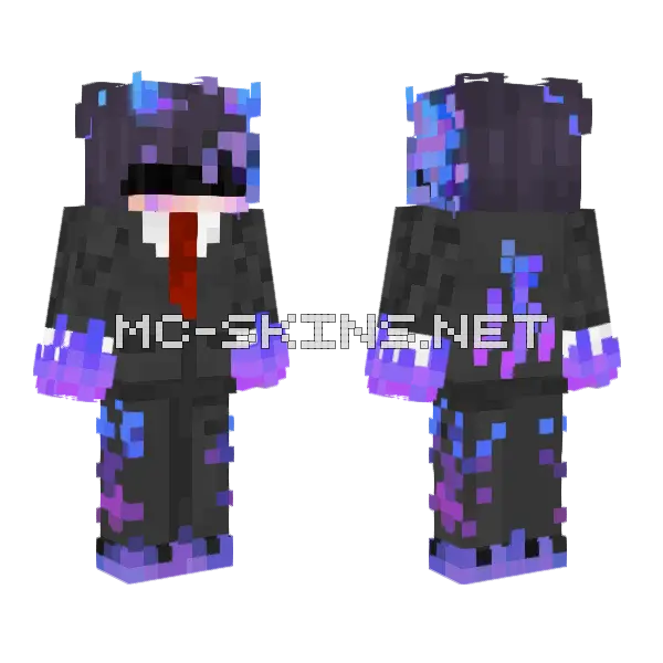 Astralq2 Guy Minecraft skin, front and back