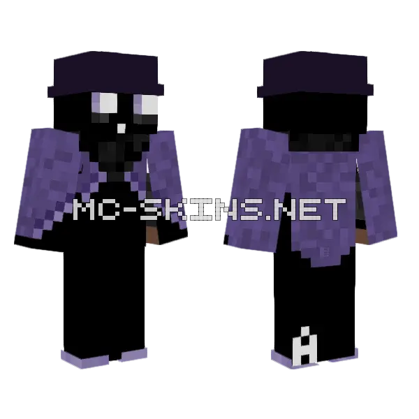 Astro Minecraft skin, front and back