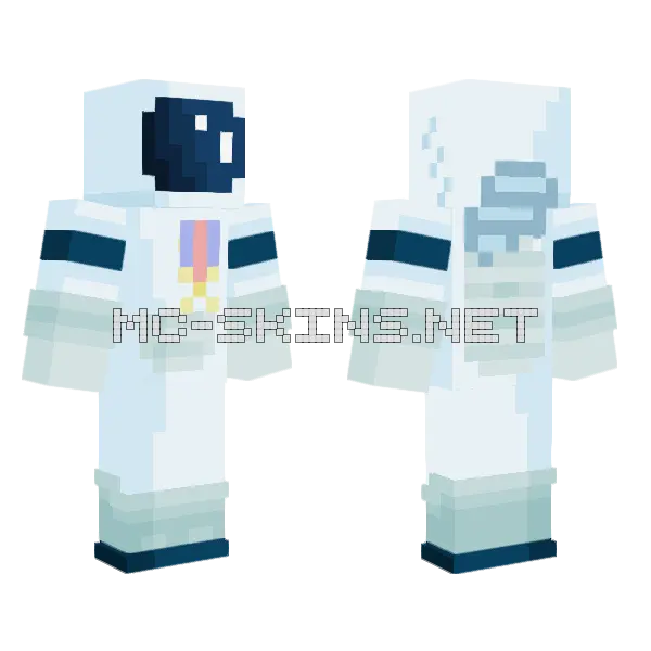 Astro Explorer Minecraft skin, front and back