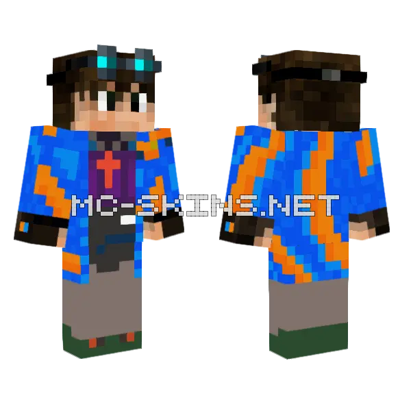 Astro Taurus Minecraft skin, front and back