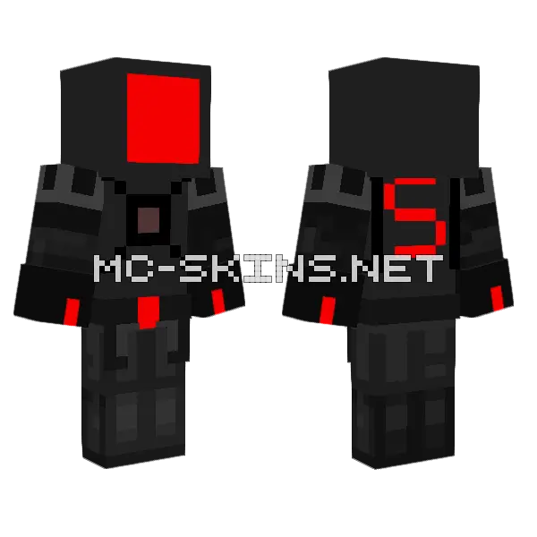 Astronaut Suit Minecraft skin, front and back