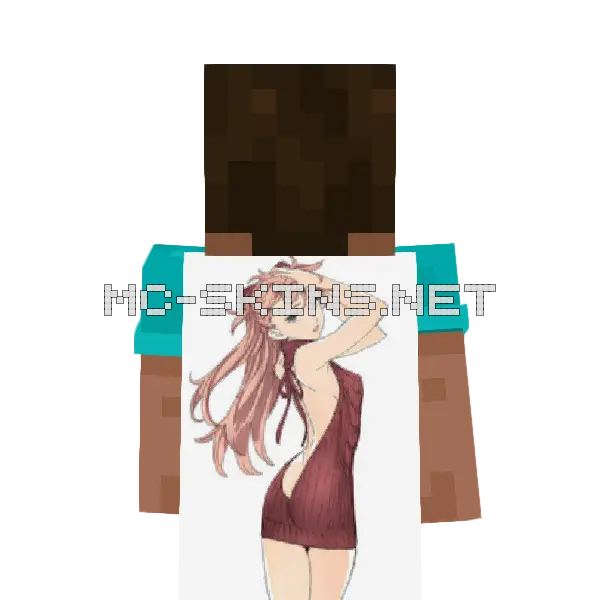Asuka Langley Sweater cape, outside and lining