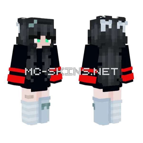 Asxion Hunter Improved Color Minecraft skin, front and back