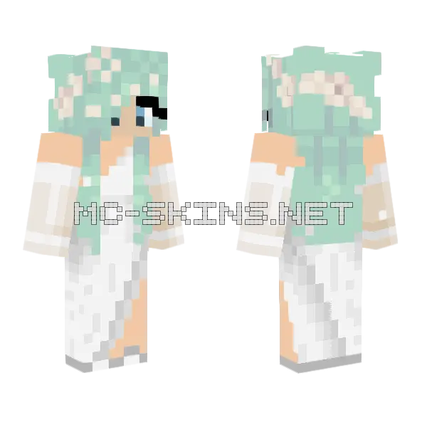 Athena Girl Minecraft skin, front and back