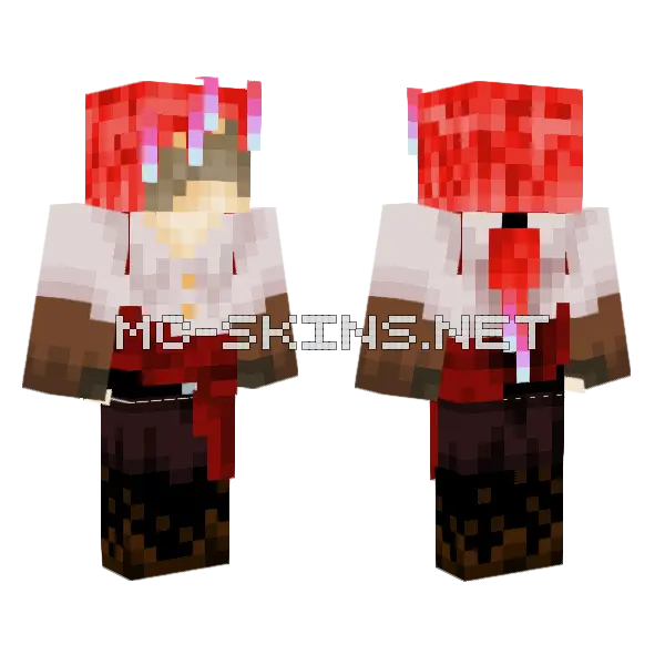 Atlas OC Minecraft skin, front and back