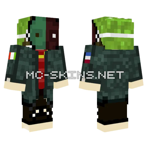 Atlas0 1 Minecraft skin, front and back
