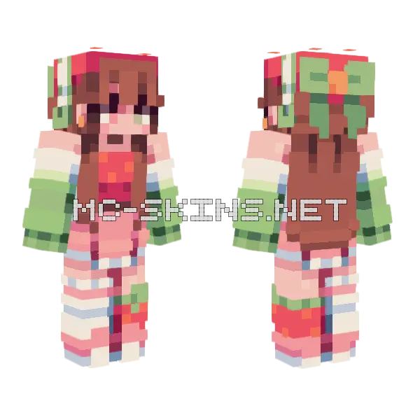 Au Petit Jardin Minecraft skin, front and back