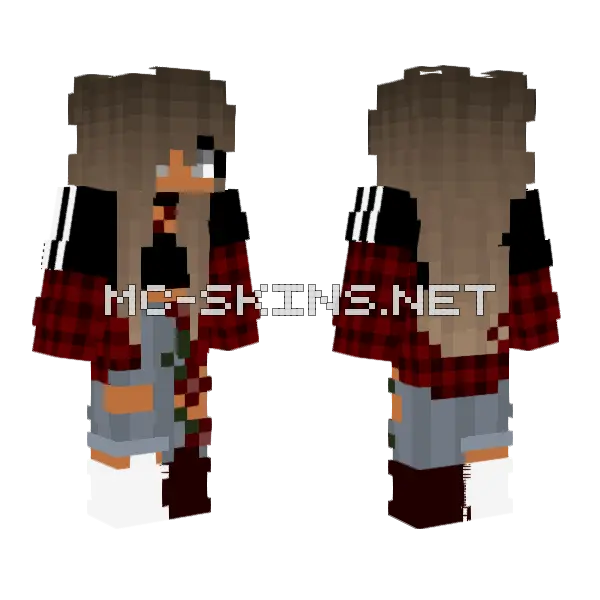 Aubrey Minecraft skin, front and back