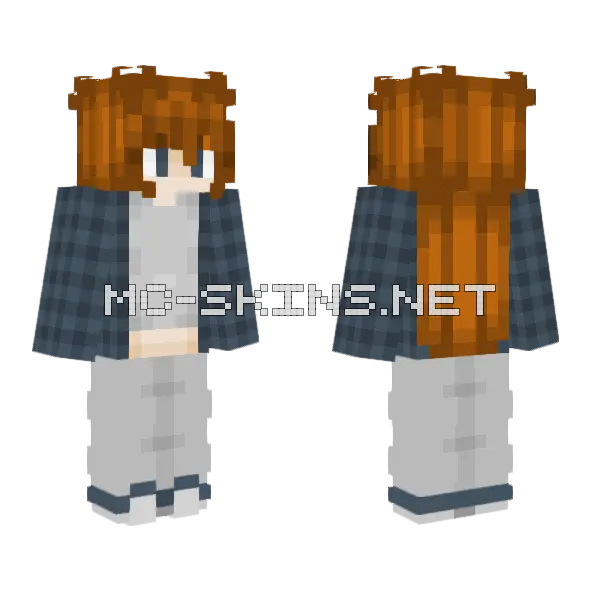 Auburn Frost Minecraft skin, front and back