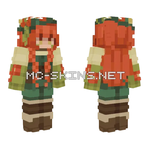 Auburn L Christmas Skin Minecraft skin, front and back