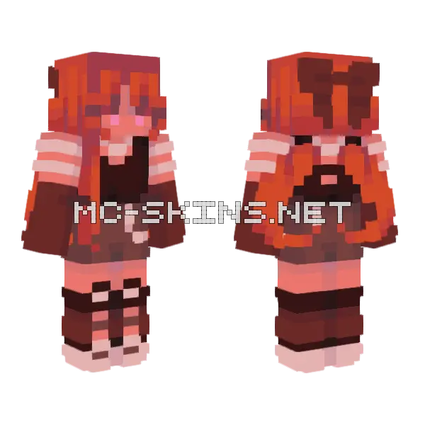 Auburn OC Minecraft skin, front and back