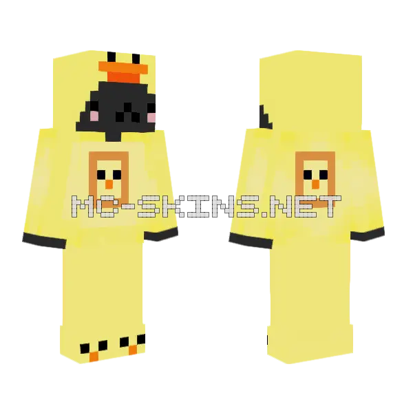 Aujourd Duck Minecraft skin, front and back
