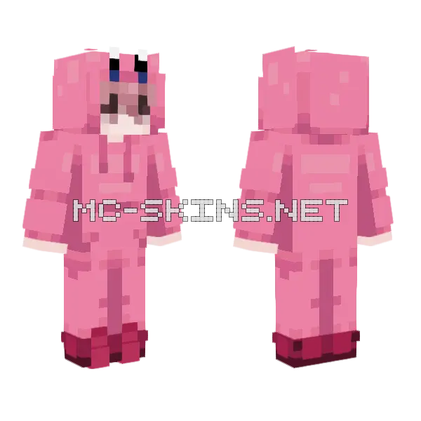 Aumi Kirby Minecraft skin, front and back