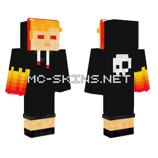 Aura Boy Minecraft skin, front and back