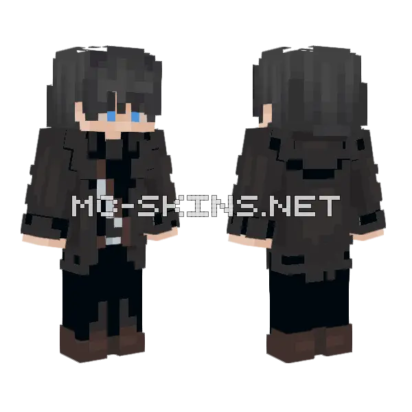 Aura Farm Boy Minecraft skin, front and back