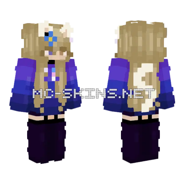 Aurora 3 Minecraft skin, front and back