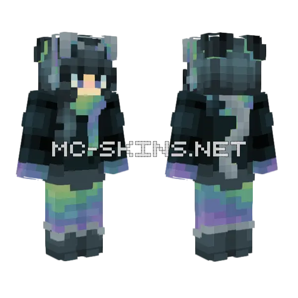 Aurora Australis Skin Minecraft skin, front and back