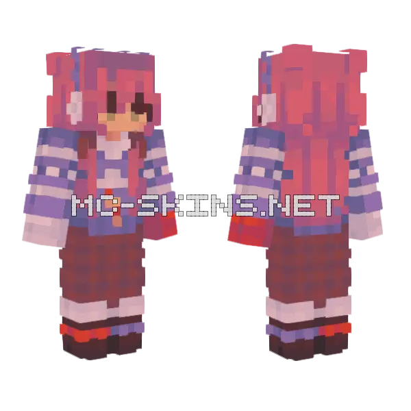 Aurora Borealis Mankind Minecraft skin, front and back