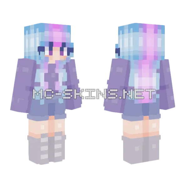 Aurora Borialis Minecraft skin, front and back