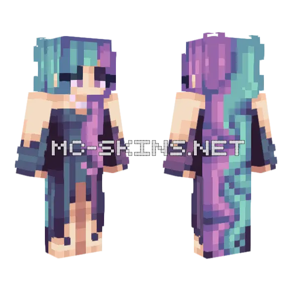 Aurora SF34 Girl Minecraft skin, front and back
